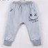 Children Harem Pants Casual Pants For 2 6 Years Old Cotton Smile Face Pattern Printed Pants Dark blue 120cm