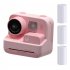 Children Instant Camera Hd 1080p Video Photo Digital Print Cameras Dual Lens Slr Photography Toys Birthday Gift Pink   photo paper  no memory 