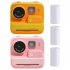 Children Instant Camera Hd 1080p Video Photo Digital Print Cameras Dual Lens Slr Photography Toys Birthday Gift Pink   photo paper  no memory 