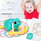 Children  Intelligent Drawing  Toys Turtle shaped Electric Graffiti Tool Learning Drawing Mold Set Robot Educational Gift For Kids As shown