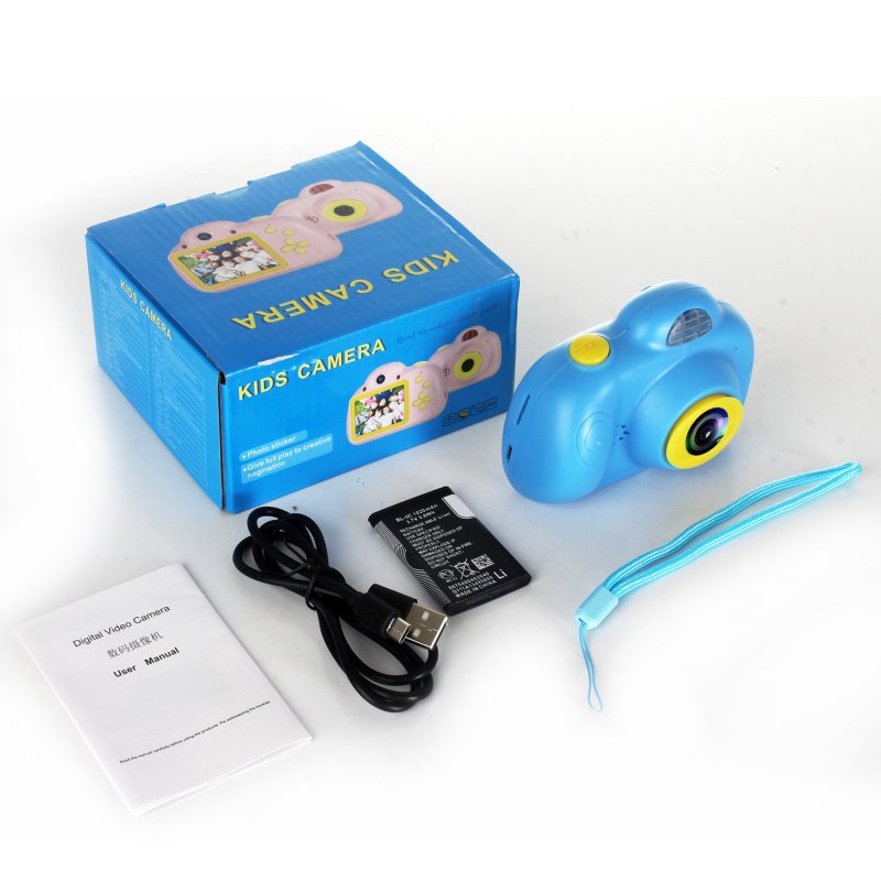 Children Kids 24 Million Pixel Mini Digital  Camera 2.4 Inches High-definition Video Camera Educational Toys Birthday Gift blue