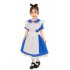 Children Kids Dress Maid Cosplay Cute Dress for Halloween Festival Wearing blue L
