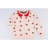 Children Kids Pink Strawberry Shaped Jacquard Pattern Long Sleeve Knitting Tops Coat Pink  plus velvet  6Y  130cm 