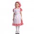 Children Lace Lattice Slim Dress Halloween Special Beer Festival Costume Maid Uniform Red plaid XS