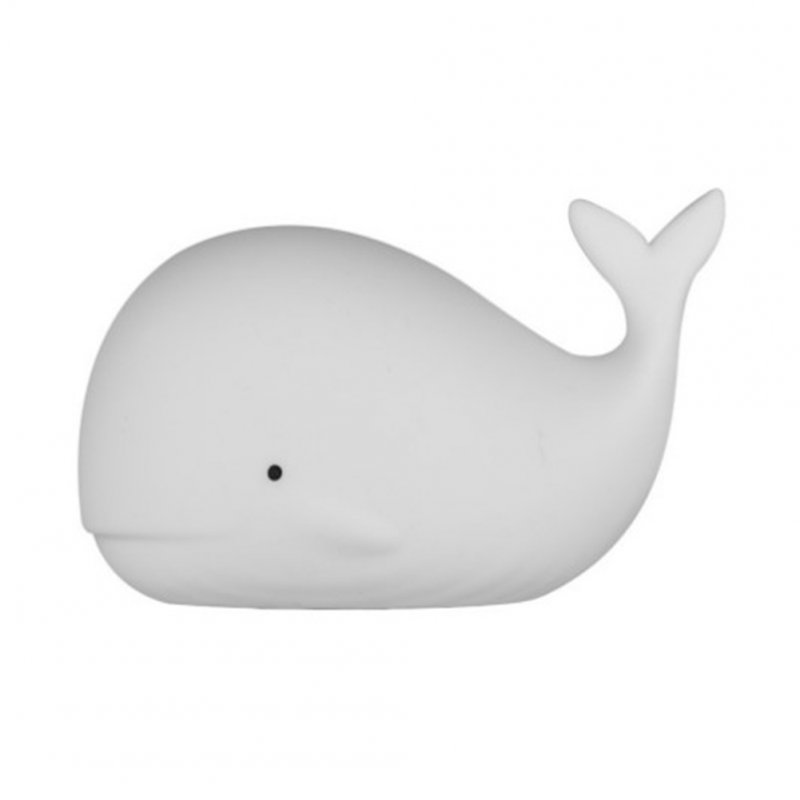 Children Led Luminous Whale-shape Night  Light 7-color Usb Rechargeable Silicone Room Decoration Table Lamp Perfect Baby Gift Colorful new