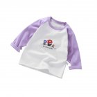 Children Long Sleeves T-shirt Classic Round Neck Lovely Printing Tops For 1-5 Years Old Boys Girls A50 1-2Y 90cm