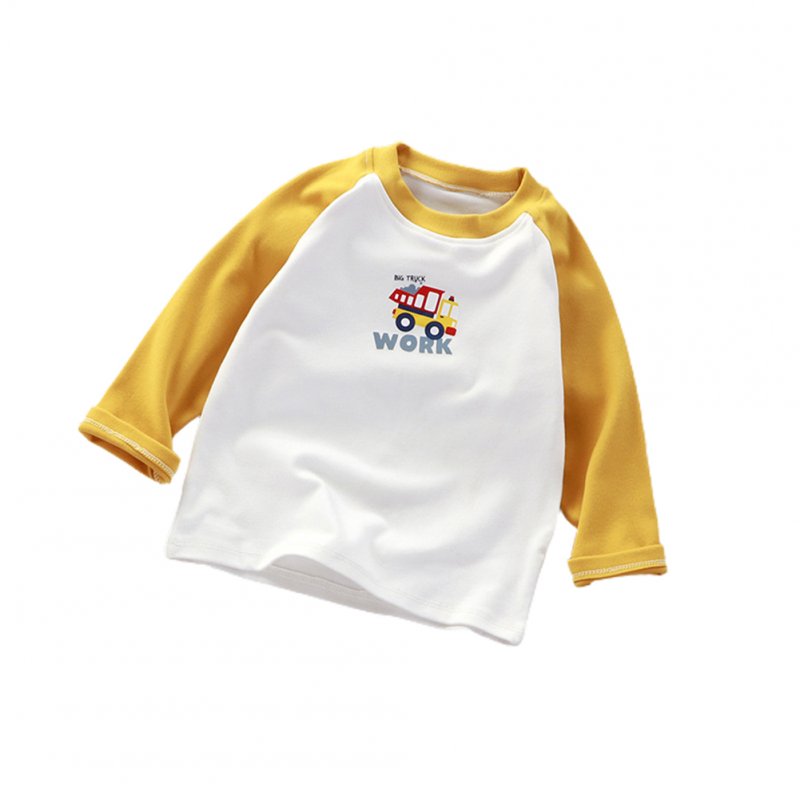 Children Long Sleeves T-shirt Classic Round Neck Lovely Printing Tops For 1-5 Years Old Boys Girls A53 3-4Y 110cm