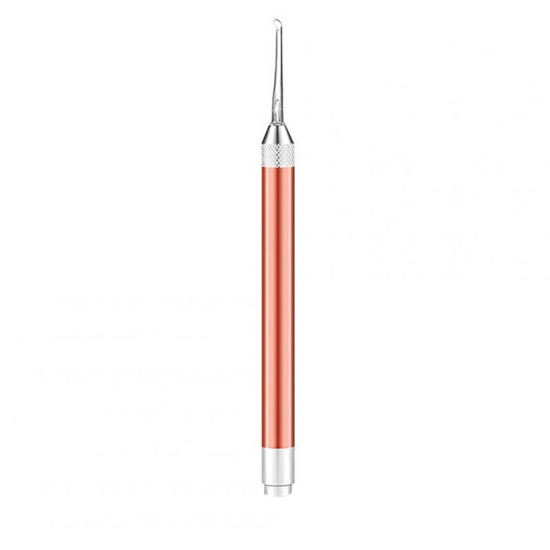 Children Luminous Ear Wax Cleaner Portable Flashlight Ear-pick Earwax Remover Cleaning Ear Care Tool  Rose gold ear spoon