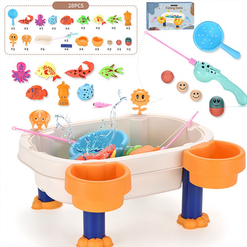 Children Magnetic Fishing  Plate  Toy Parent-child Cognition Marine Life Teaching Aids Playing Set Toys Random color