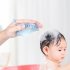 Children Manual Head Scrubber Soft Silicone Bristles Portable Shampoo Brush Scalp Care For All Hair Types white