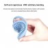 Children Manual Head Scrubber Soft Silicone Bristles Portable Shampoo Brush Scalp Care For All Hair Types white