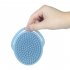 Children Manual Head Scrubber Soft Silicone Bristles Portable Shampoo Brush Scalp Care For All Hair Types blue
