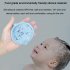 Children Manual Head Scrubber Soft Silicone Bristles Portable Shampoo Brush Scalp Care For All Hair Types blue