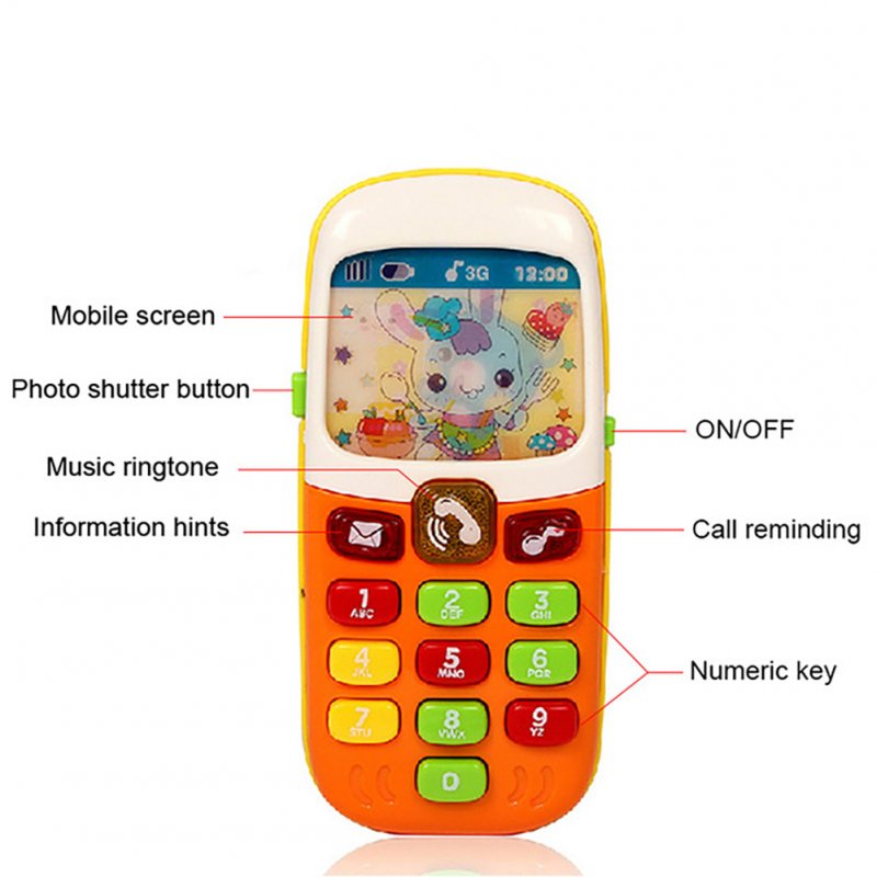 Children Music Mobile Phone 1-2 years old Parent-child Toy Phone with Sound and Light
