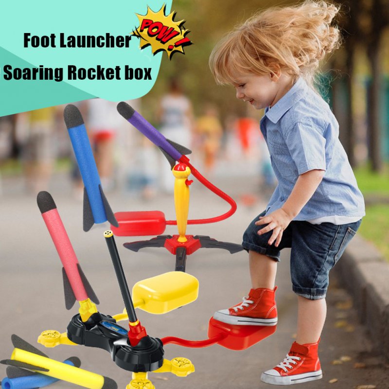 Children Outdoor Foot Launcher Air Pressure Soaring Rocket Toy Interactive Early Education Toys