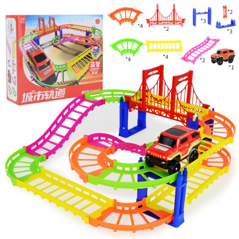 Children Parking Toy Double Layer Rail Parent-child Interaction Gift Boy Toys As shown