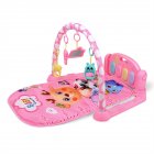 Children  Pedal  Piano  Toys Piano Fitness Rack Puzzle Music Game Blanket Multifunctional Toy Animal World Pink