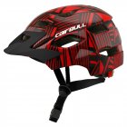 Children Protective Helmet Mountain Road Bike Wheel Balance Scooter Safety Helmet with Tail Light Black red_S-M (50-57CM)