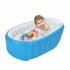 Children Pvc Outdoor Mini Inflatable Swimming  Pool Kids Outdoor Small Playing Tub blue