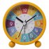 Children Rainbow Alarm Clock Cartoon Luminous Silent Non ticking Table Clock Yellow