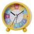 Children Rainbow Alarm Clock Cartoon Luminous Silent Non ticking Table Clock White