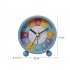 Children Rainbow Alarm Clock Cartoon Luminous Silent Non ticking Table Clock Yellow