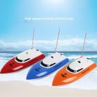 Children Remote Control Boat 4-channel High-speed Dual Motors Electric Speedboat (with Charging) For Boys Gifts orange