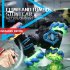 Children Remote Control Stunt Car Double sided Deformation Gesture Induction Twisting Climbing Car Toys 86a Blue