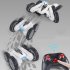 Children Remote Control Deformation Climbing Car Gesture Induction Off road Twisting Car Cv e500 1 Single Watch White