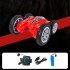 Children Remote Control Deformation Climbing Car Gesture Induction Off road Twisting Car Cv e500 2 Dual RC White