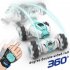 Children Remote Control Climbing Car Electric Charging Gesture Induction Lateral Deformation Twist 4 wheel Drive Drift Stunt Car 012 White Green