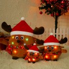 Children Santa Claus / Elk Dolls Glow Light Singing Stuffed Toys Christmas Gifts