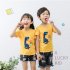 Children Short Sleeve Cartoon Pattern T shirt Boys Girls Undershirt Z blue strip dinosaur 120   suitable for 110 120cm 