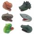Children Silicone Funny Simulation Doll Puppet Mold Finger Toys Green Two horned Dragon