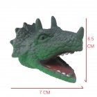 Children Silicone Funny Simulation Doll Puppet Mold Finger Toys Green triceratops