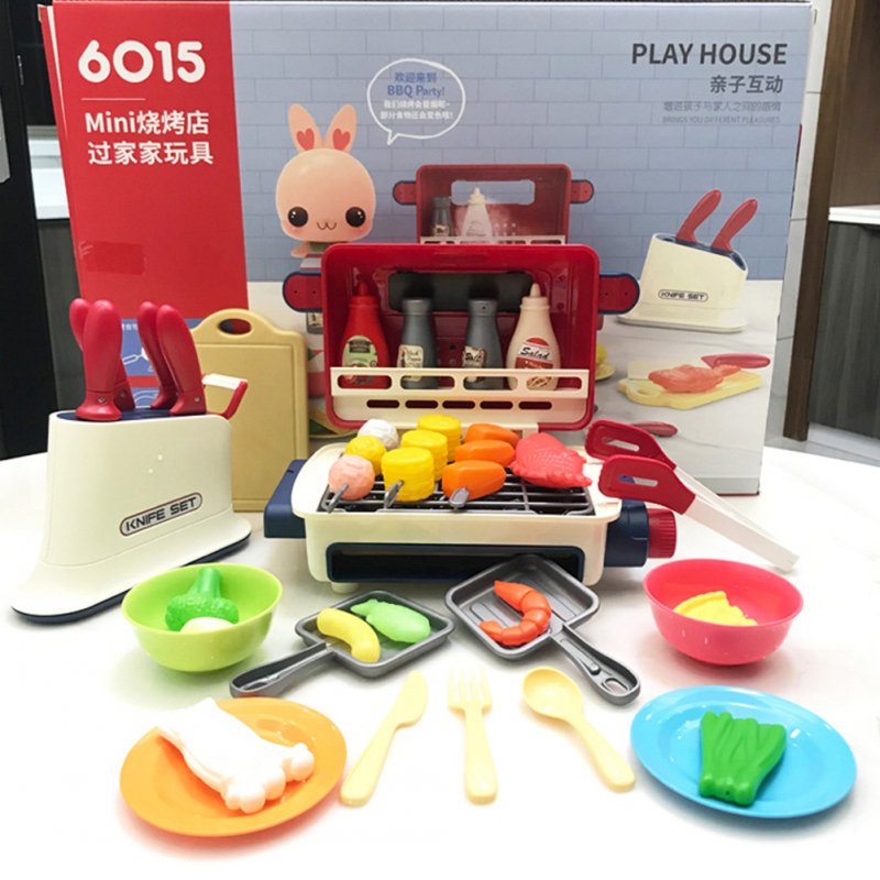 Children  Smart  Spray  Kitchen  Toy Cooking Rice Barbecue Table Picnic Music Set Toy For Kids as picture show