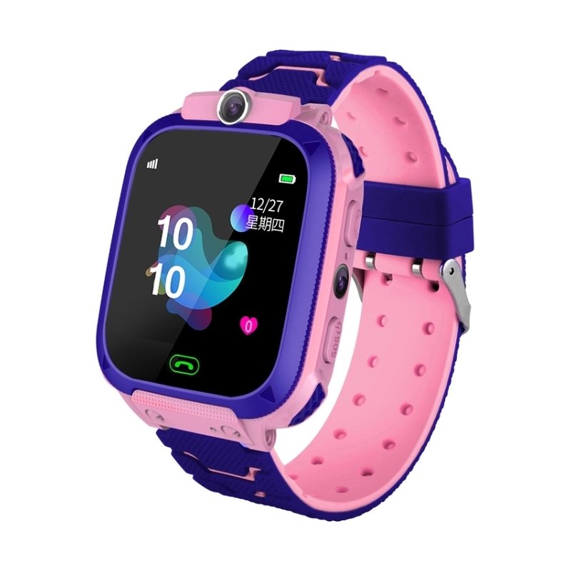 Children Smart Watch Phone Waterproof LBS Smartwatch Kids Positioning Call 2G SIM Card Remote Locator Watch Pink
