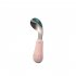 Children Spoon 304 Stainless Steel Short Handle Curved Spoon With Silicone Handle blue