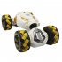 Children Stunt Remote Control Car 4wd Gesture Induction Twisting Off road Vehicle with Light Music for Boys Gifts White