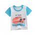 Children Summer Cute Cartoon Figure Pattern Short sleeved T shirt Top Coconut car 65 