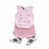 Children Summer Sleeveless Vest Shorts Two piece Set Cute Cartoon Cat Pattern Casual Outfits Suit For Boys Girls pink 2 3Y 100cm