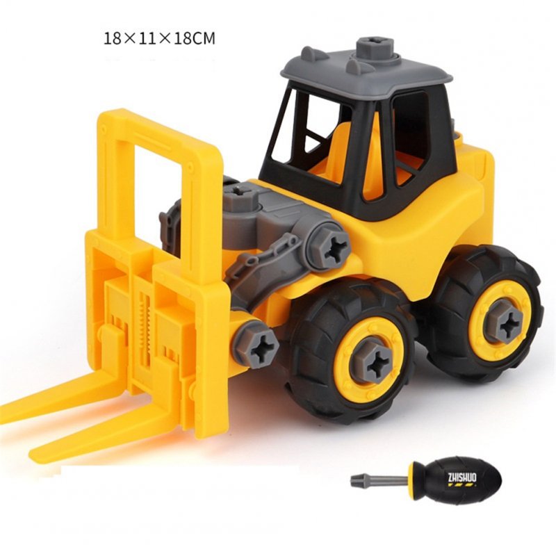 Children Take Apart Construction Educational DIY Engineering Vehicle Toys Gifts for Kids Forklift (forklift)