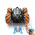 Children Tumbling Stunt Car Double sided Driving Off road Vehicle Gesture Induction RC Car with Sound Light Blue