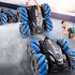 Children Tumbling Stunt Car Double sided Driving Off road Vehicle Gesture Induction RC Car with Sound Light Blue