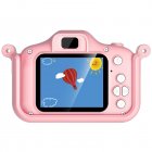 Children Video Camera Portable Cartoon Toys 1080p Hd Front Back Dual Cameras Birthday Gifts For Boys Girls pink