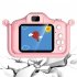 Children Video Camera Portable Cartoon Toys 1080p Hd Front Back Dual Cameras Birthday Gifts For Boys Girls pink