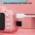 Children Video Camera Portable Cartoon Toys 1080p Hd Front Back Dual Cameras Birthday Gifts For Boys Girls pink
