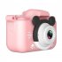Children Video Camera Portable Cartoon Toys 1080p Hd Front Back Dual Cameras Birthday Gifts For Boys Girls pink
