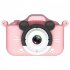 Children Video Camera Portable Cartoon Toys 1080p Hd Front Back Dual Cameras Birthday Gifts For Boys Girls pink