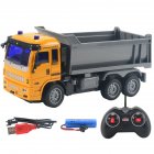 Children Wireless Remote Control Engineering Car Fire Truck Four-channel Electric Car Model Toy With Light Loading and unloading vehicle 1:30